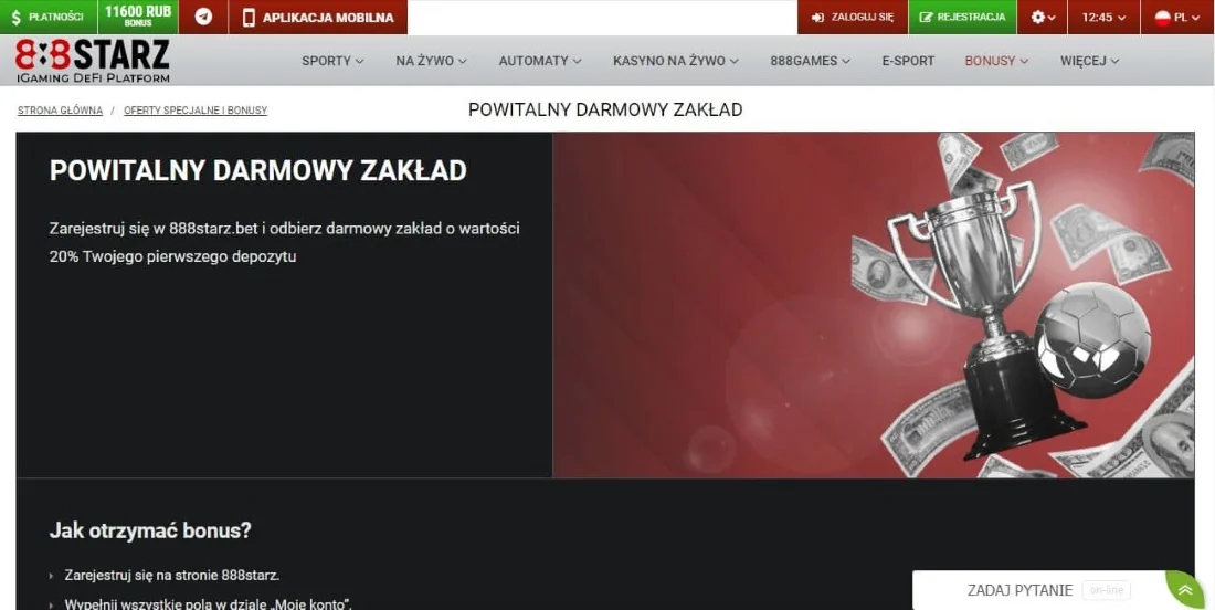 postaw na bonusowe pieniądze